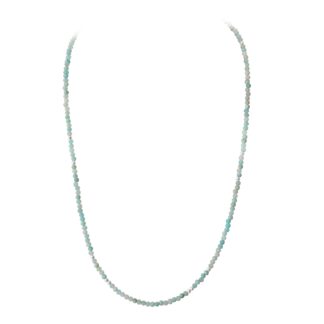 Amazonit - náhrdelník z korálok a striebra