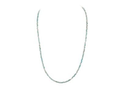 Amazonit - náhrdelník z korálok a striebra